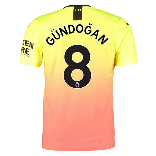 Camiseta Manchester City NO.8 Gundogan 3ª 2019/20 Naranja